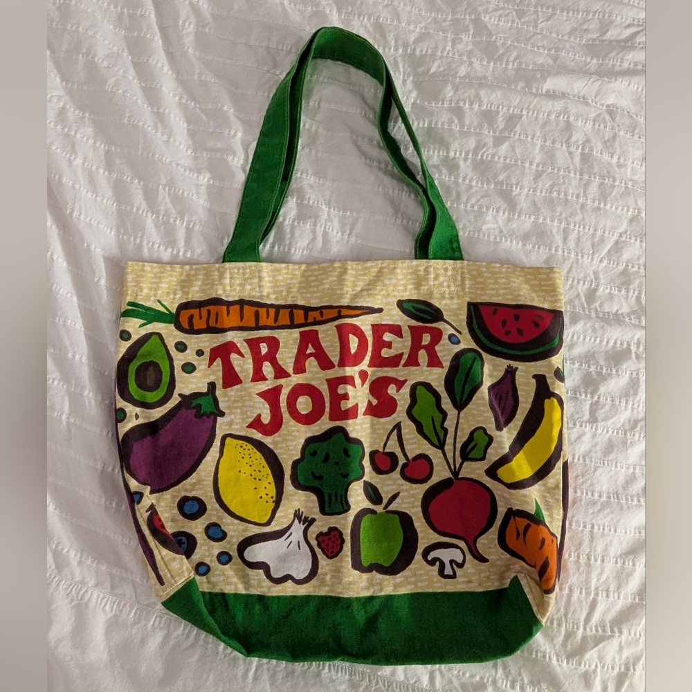 Trader Joe's Vegetables Fabric Shopping Bag - Picture 2 of 2